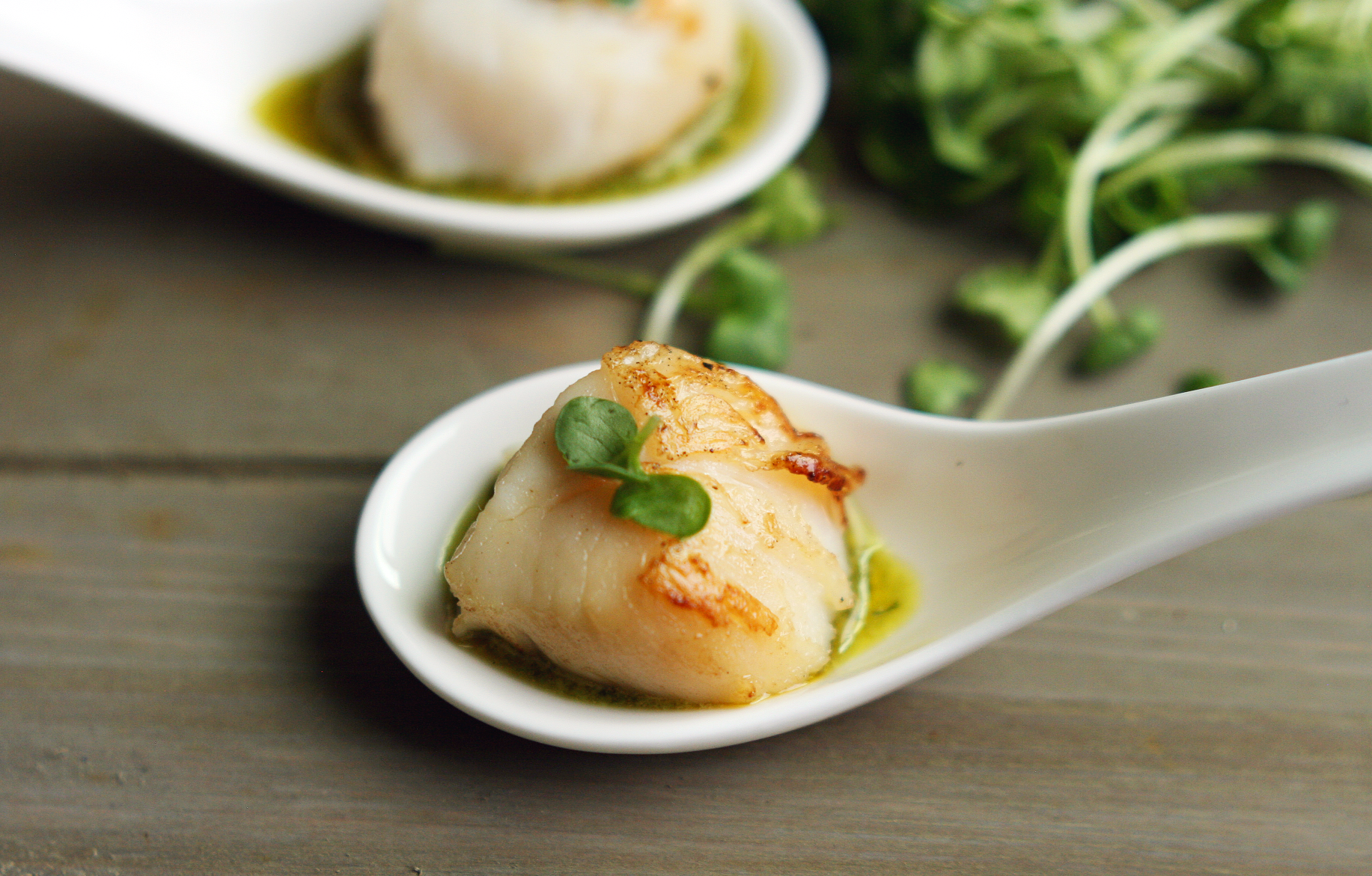 Perfectly Seared Scallops With Basil Pesto - Simple, Sassy And Scrumptious