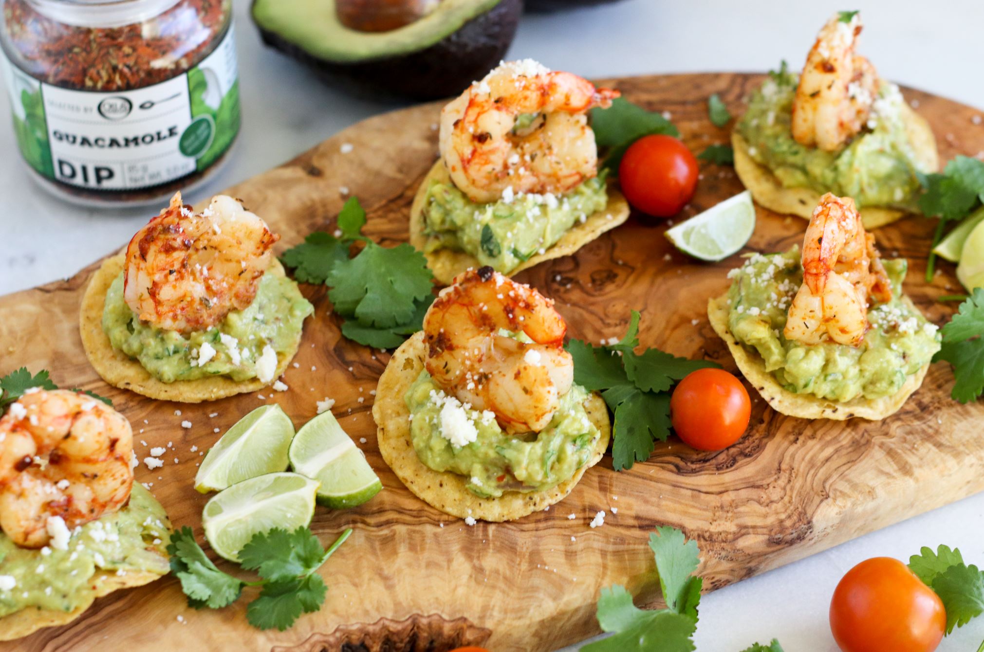 Grilled Shrimp Tostada Bites - Simple, Sassy And Scrumptious